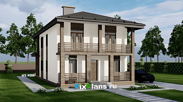 Двухэтажный дом F-5993