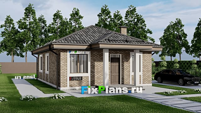 Одноэтажный дом F-5948