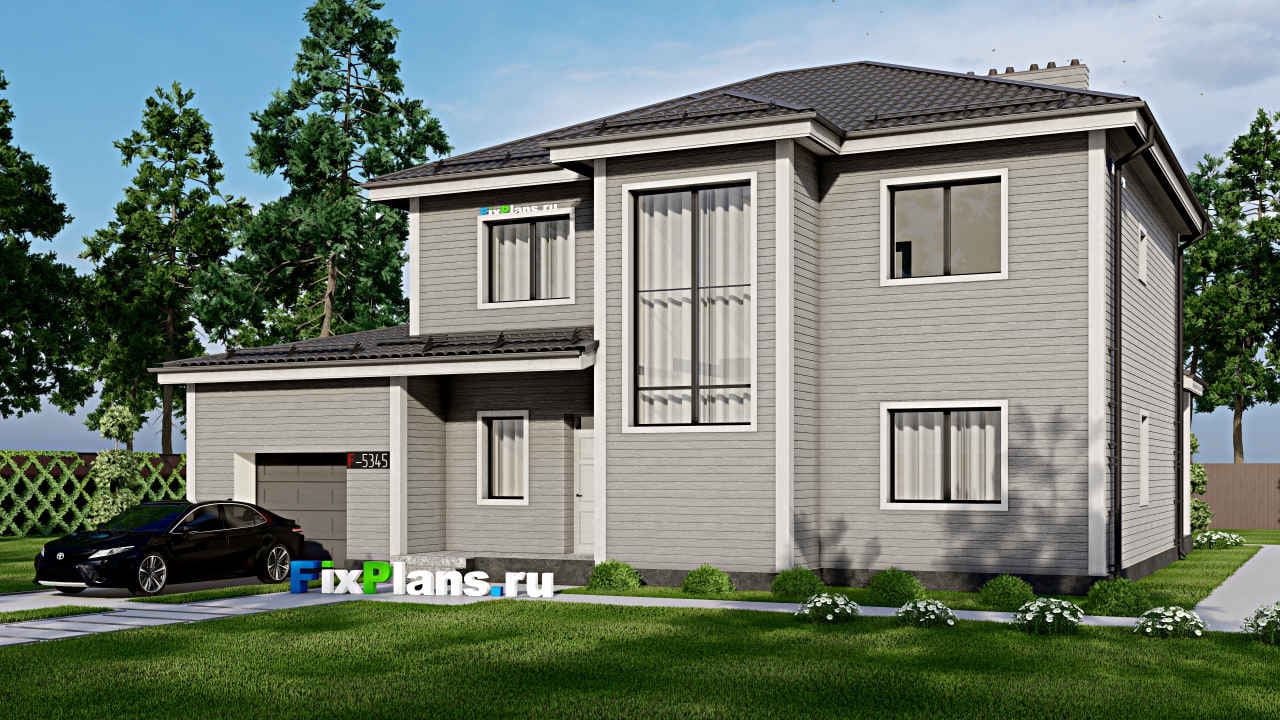 Двухэтажный дом F-5345 — фасад