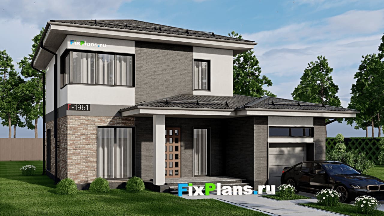 Двухэтажный дом F - 1961 — фасад